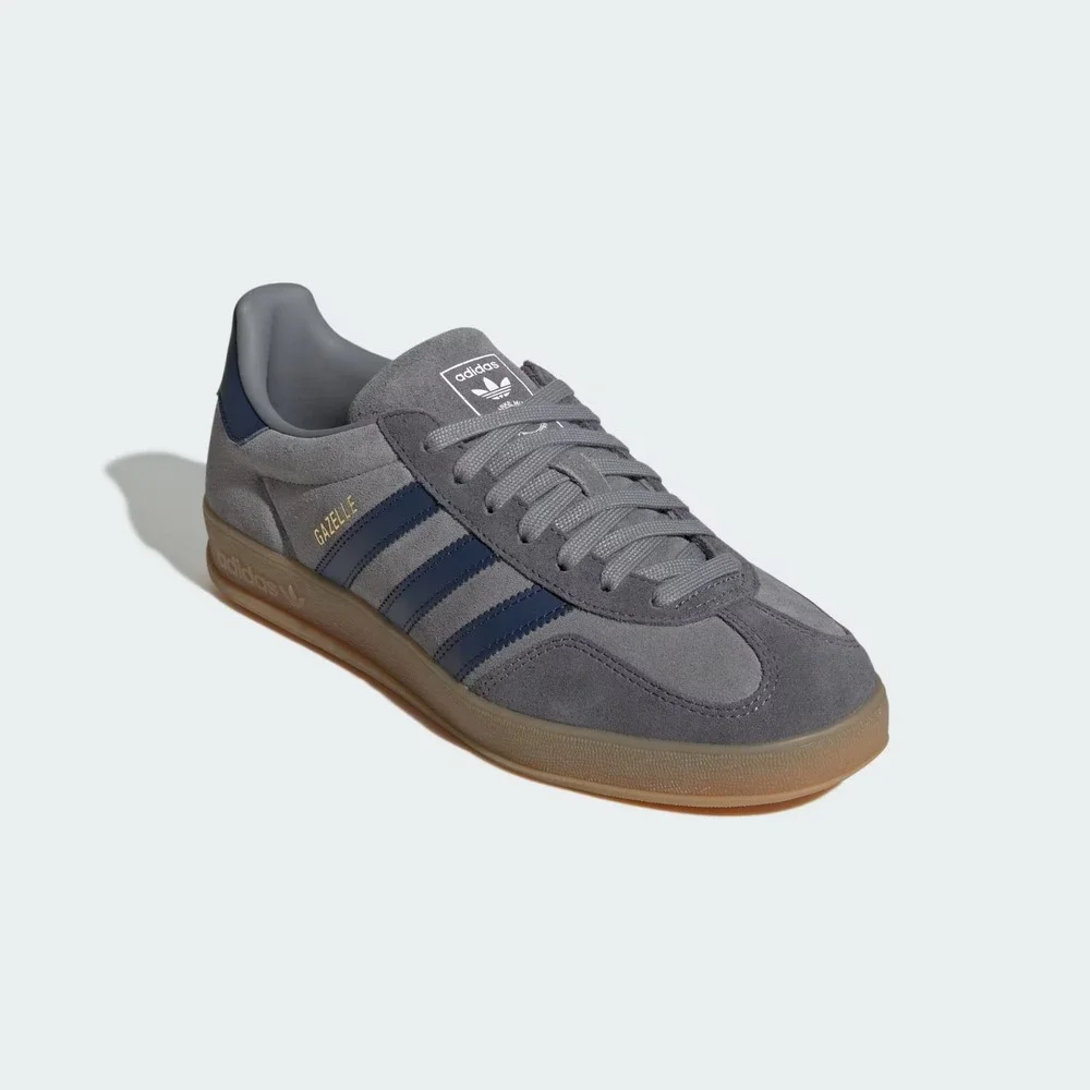 6M / 7W - [New] Men's adidas Gazelle Indoor Shoes 'Grey' JQ8397